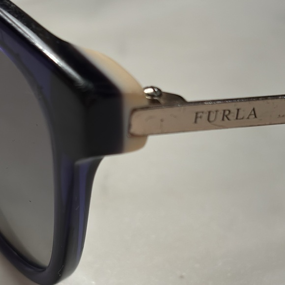 FURLA SUNGLASSES SFU257K 53-18-135 T31P Navy Blue Gold Metal Lightweight Women’s main image 11